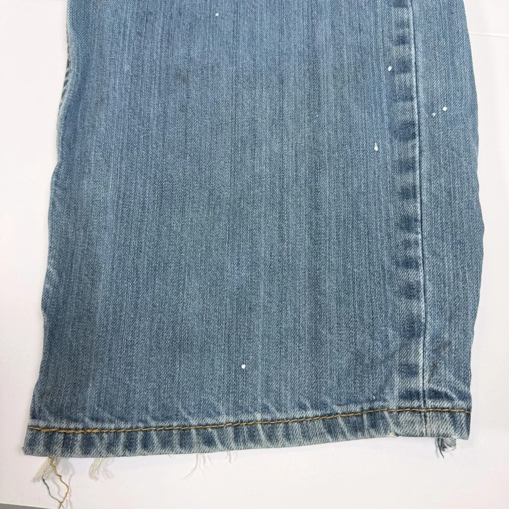 Levi's 559 Jeans Mens 42x32 Blue Denim Faded Hipster Red Tab Boho Straight Leg